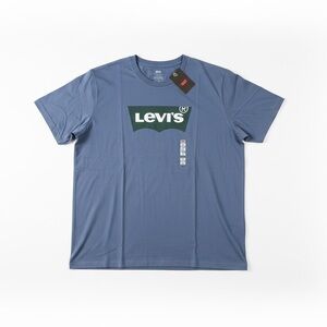 Levi’s Batwing Logo Graphic T-Shirt XXL Blue Green Short Sleeve NWT